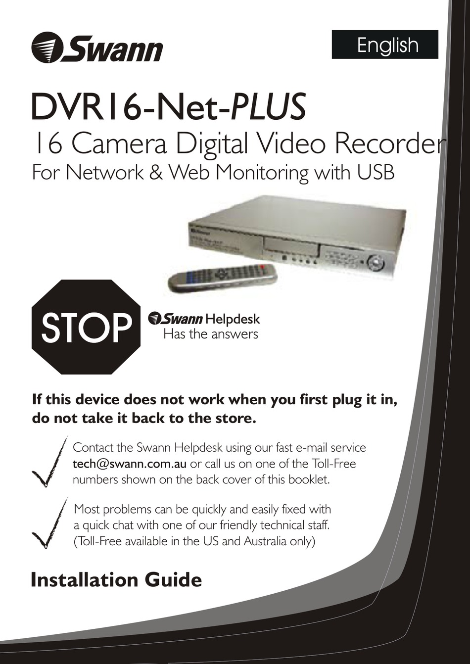 SWANN INSTALLATION MANUAL Pdf Download ManualsLib