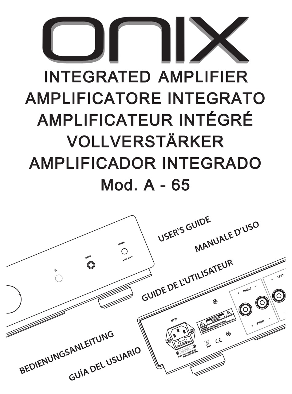ONIX A 65 USER MANUAL Pdf Download ManualsLib