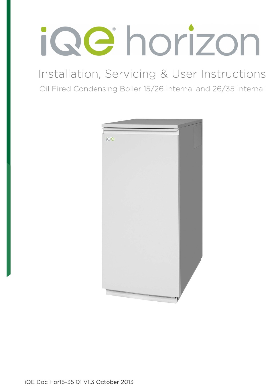 IQE INTERNAL 15/26 INSTALLATION, SERVICING AND USER INSTRUCTIONS MANUAL Pdf  Download | ManualsLib