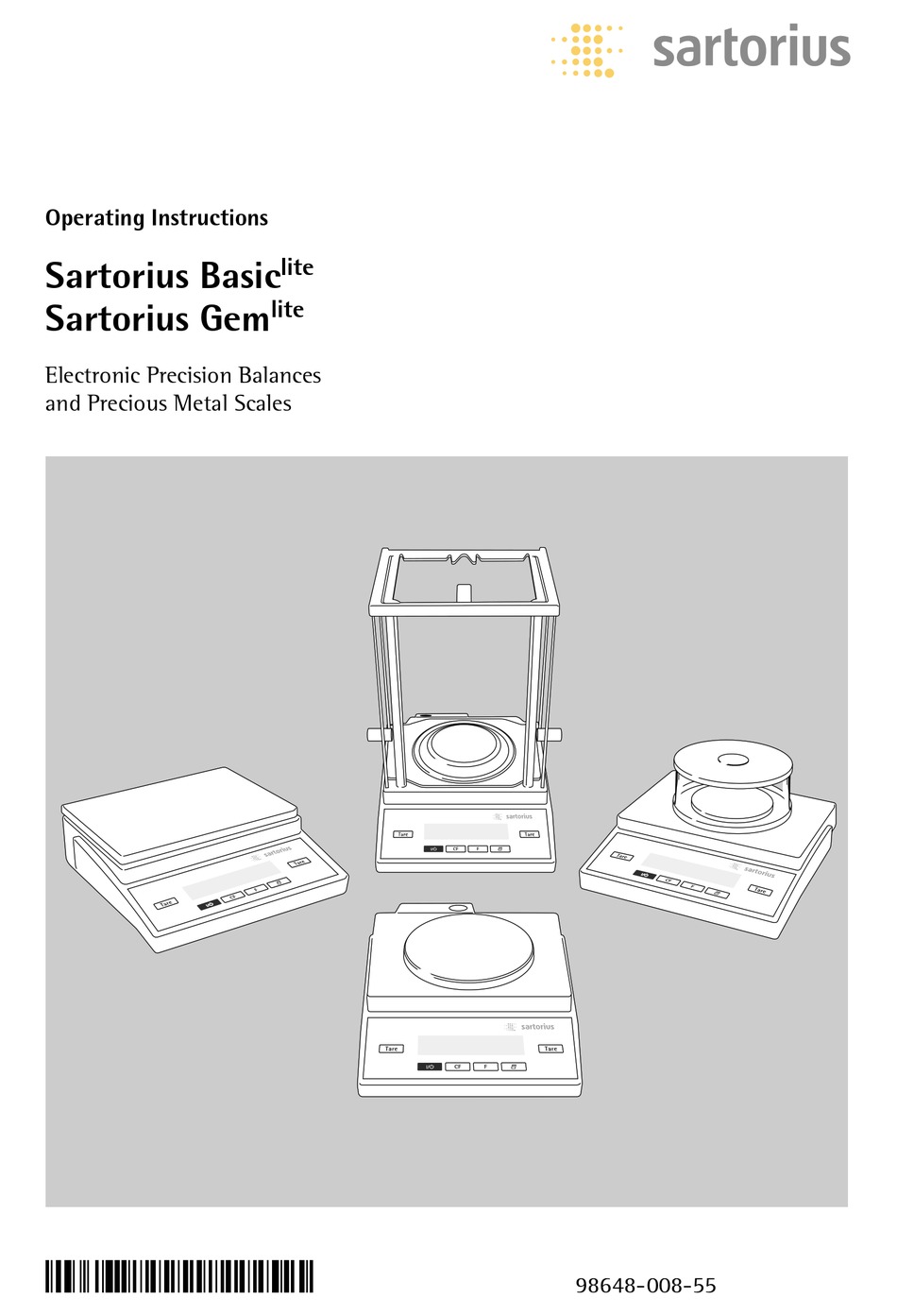 SARTORIUS BASIC LITE OPERATING INSTRUCTIONS MANUAL Pdf Download