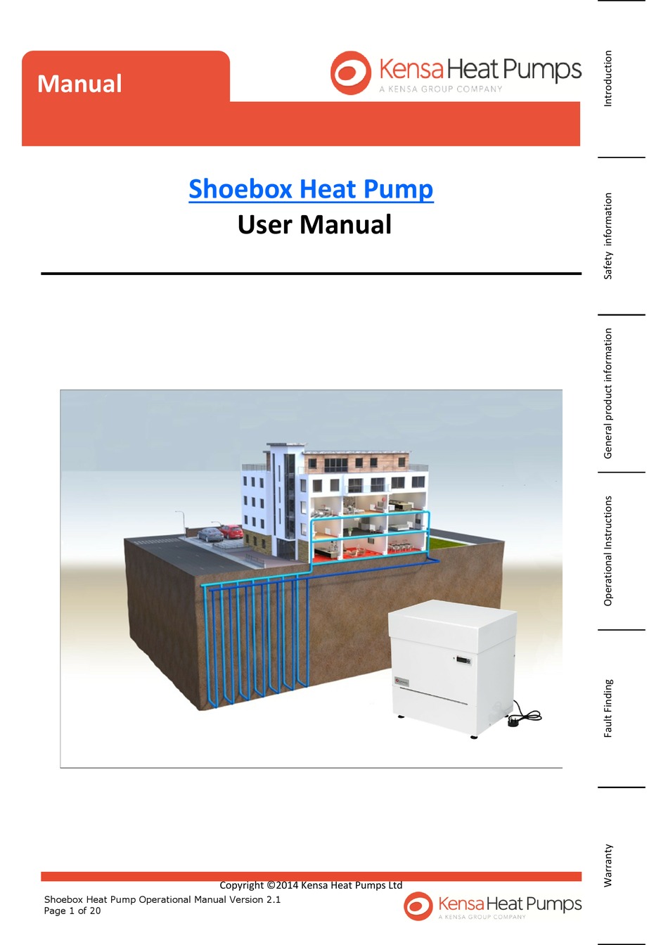 KENSA HEAT PUMPS SHOEBOX HEAT PUMP USER MANUAL Pdf Download ManualsLib