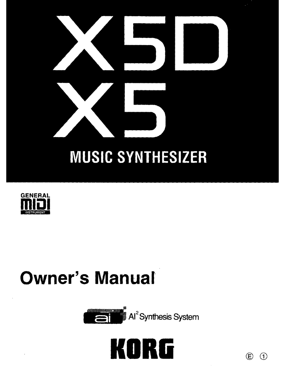 KORG X5D OWNER'S MANUAL Pdf Download | ManualsLib