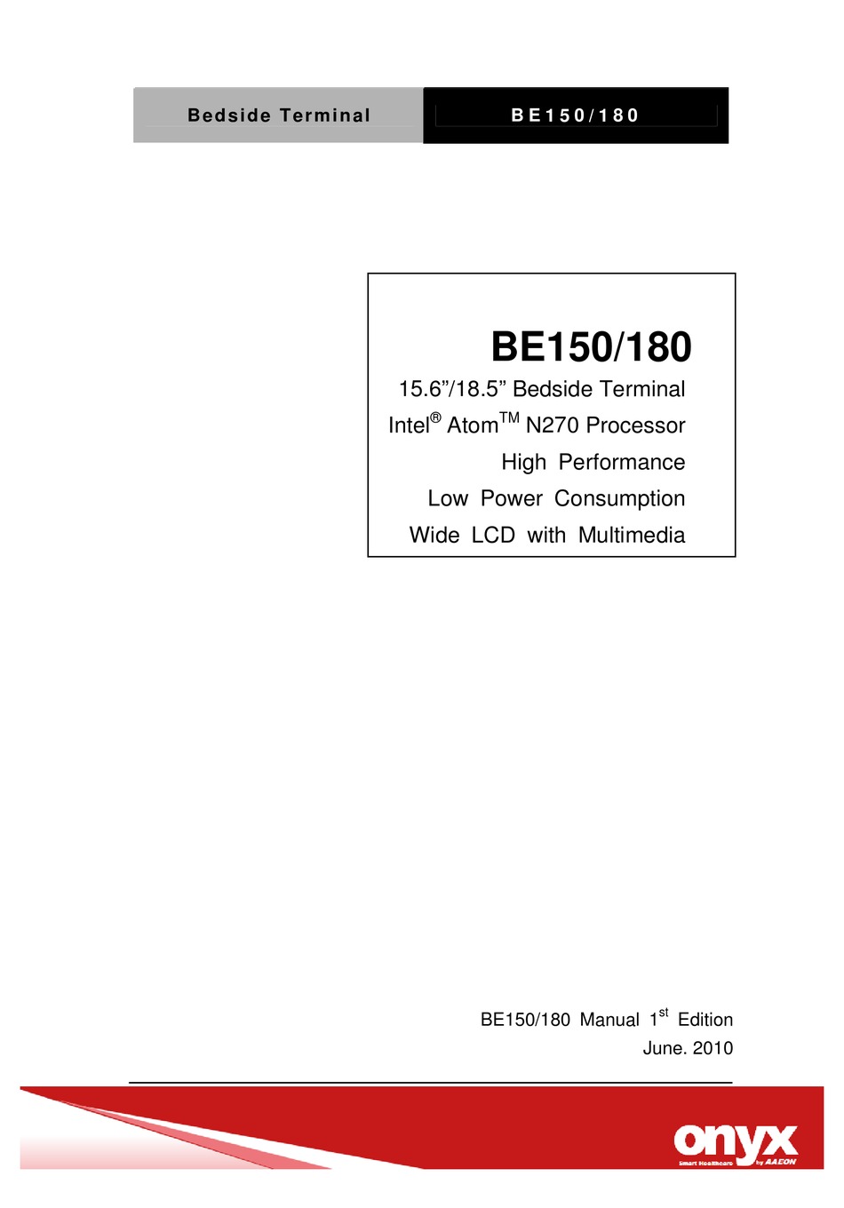 ONYX BE150 MANUAL Pdf Download ManualsLib