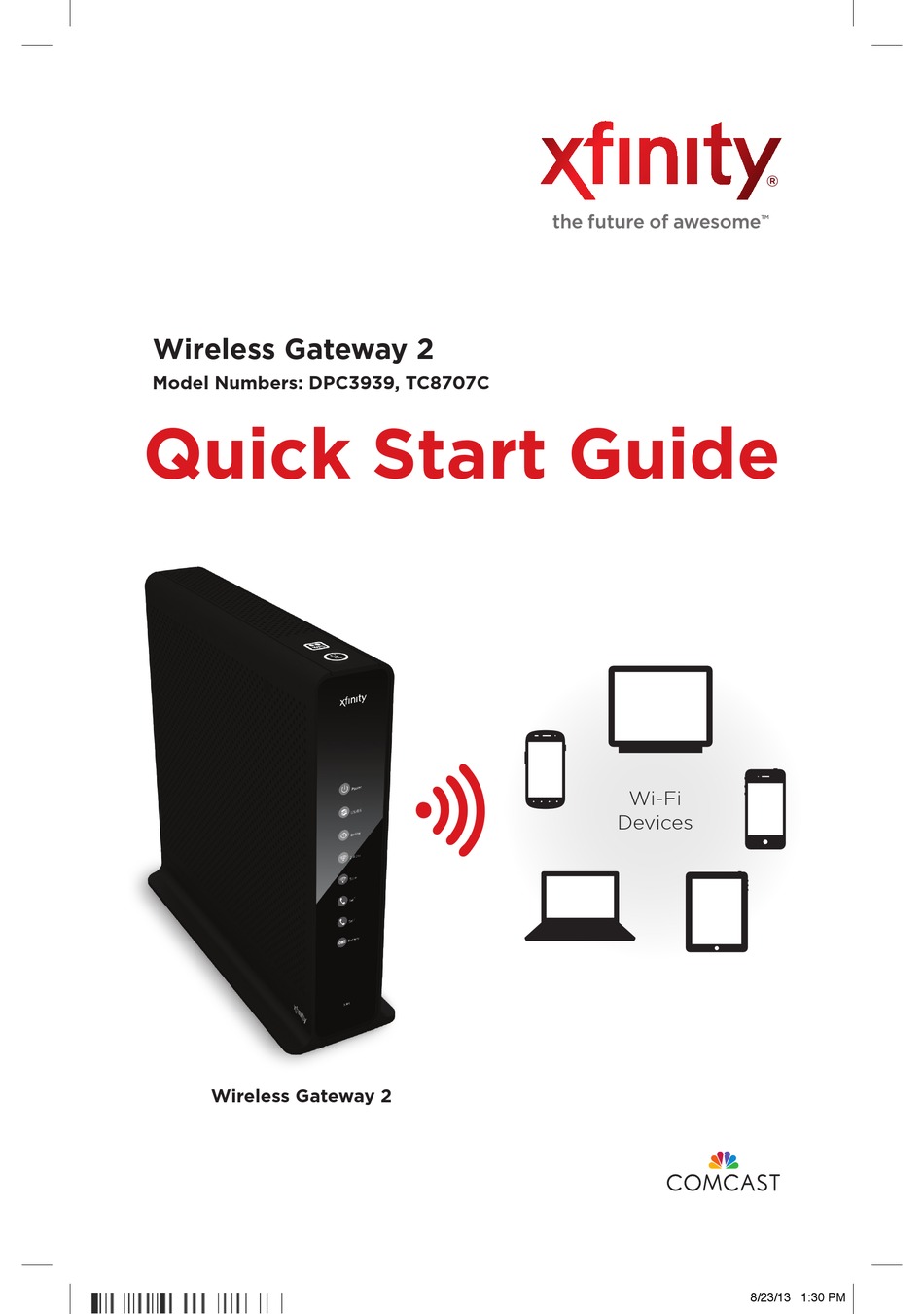 COMCAST XFINITY DPC3939 QUICK START MANUAL Pdf Download ManualsLib