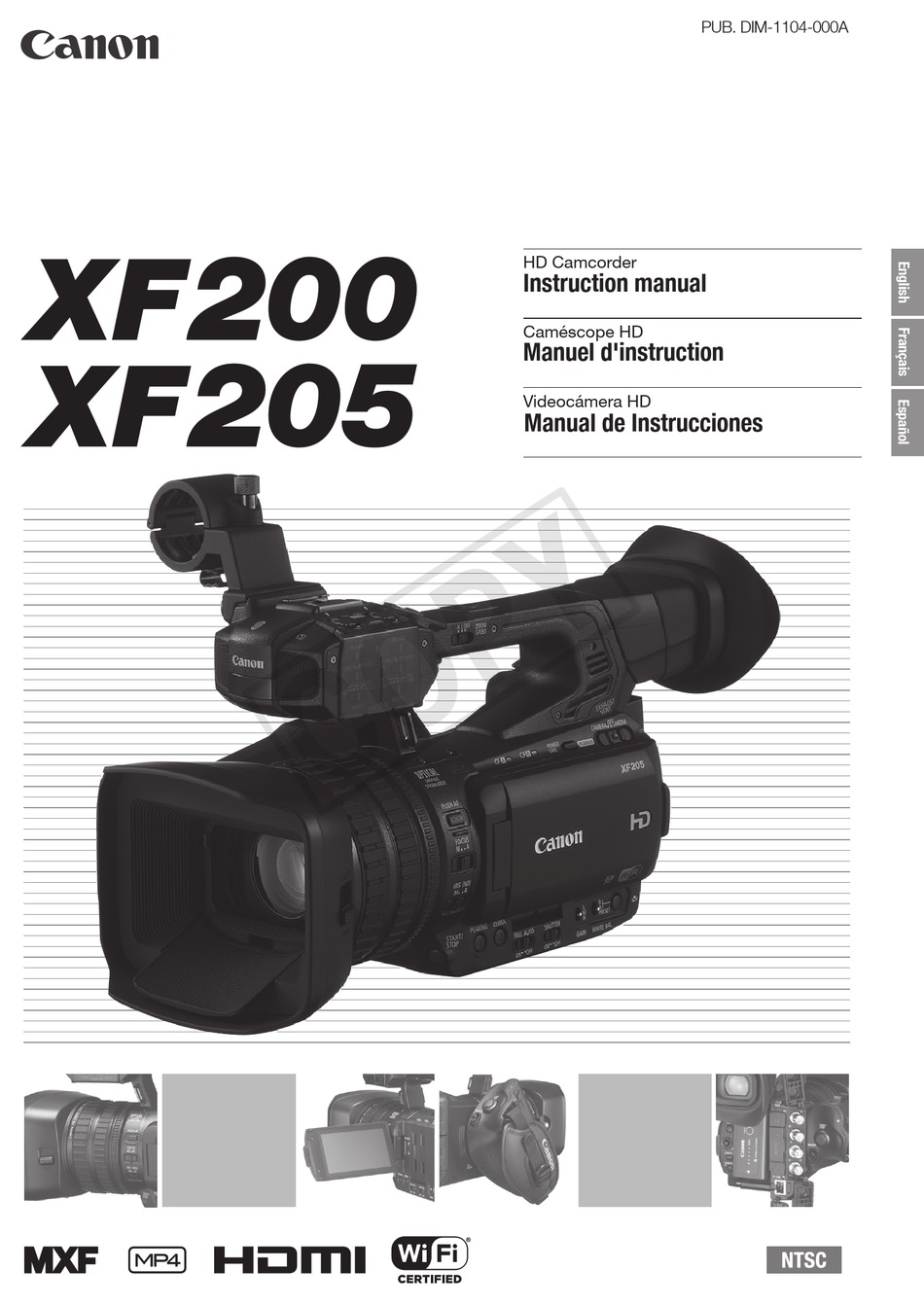 Canon Xf5 Instruction Manual Pdf Download Manualslib