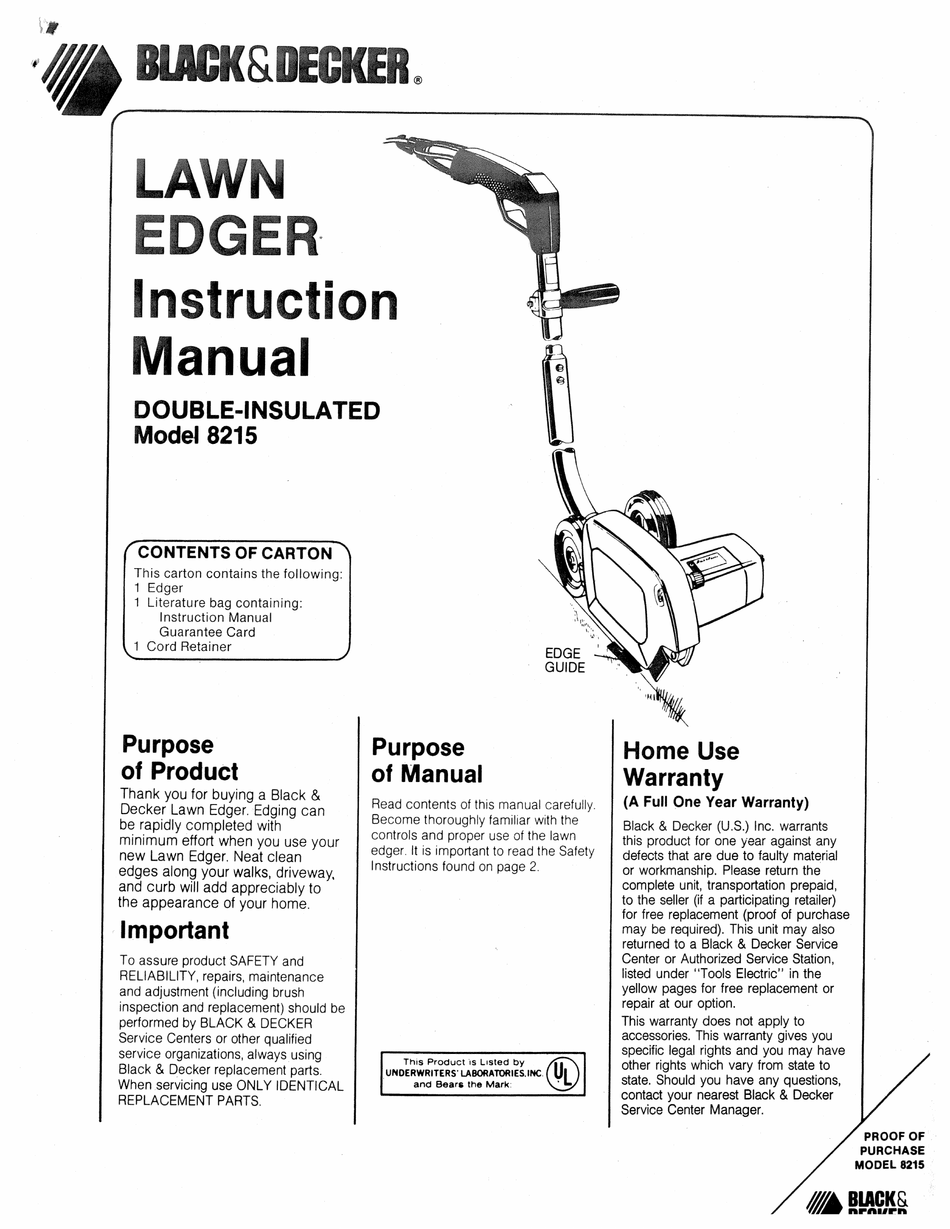 BLACK & DECKER THE CLASSIC F54 USE AND CARE BOOK MANUAL Pdf Download