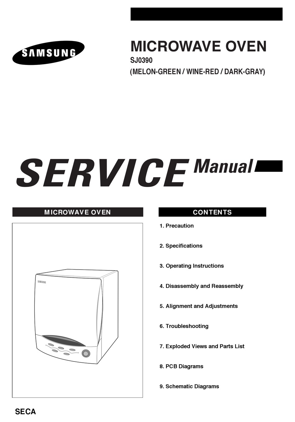 SAMSUNG SJ0390 SERVICE MANUAL Pdf Download | ManualsLib