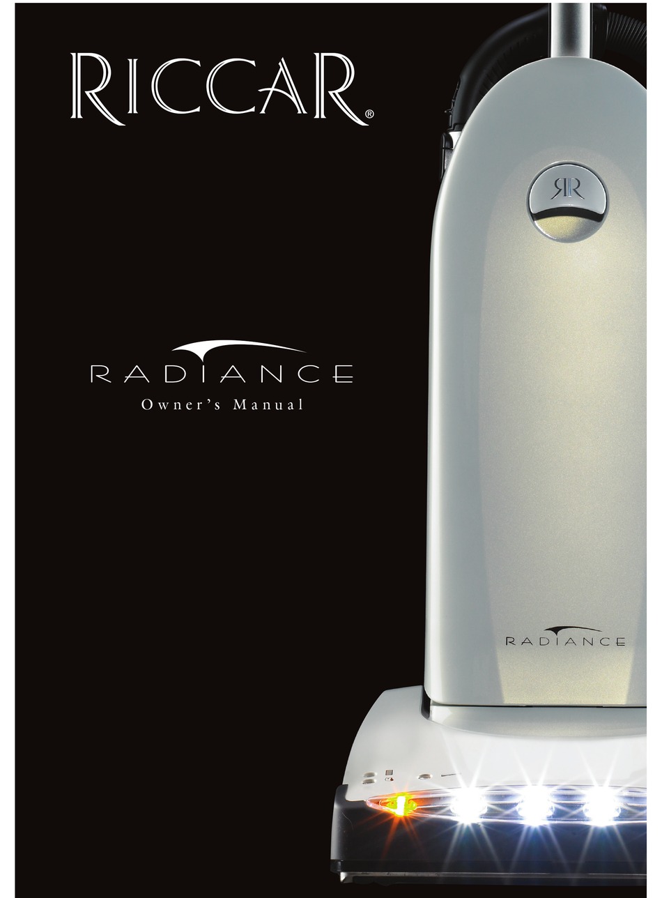 RICCAR RADIANCE RAD OWNER'S MANUAL Pdf Download ManualsLib