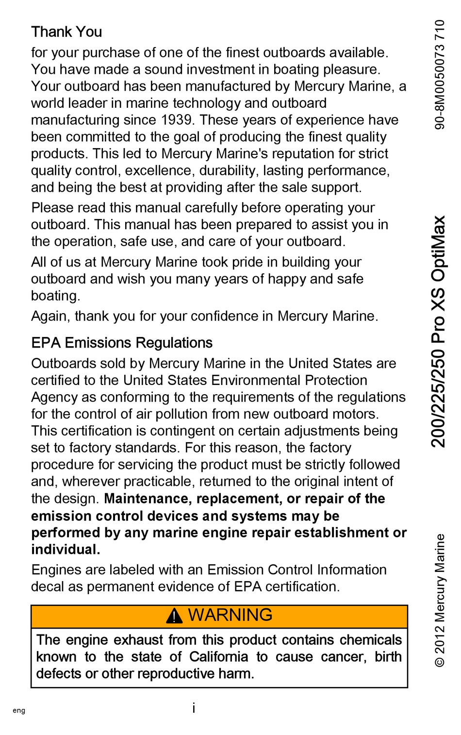 MERCURY 225 MANUAL Pdf Download | ManualsLib