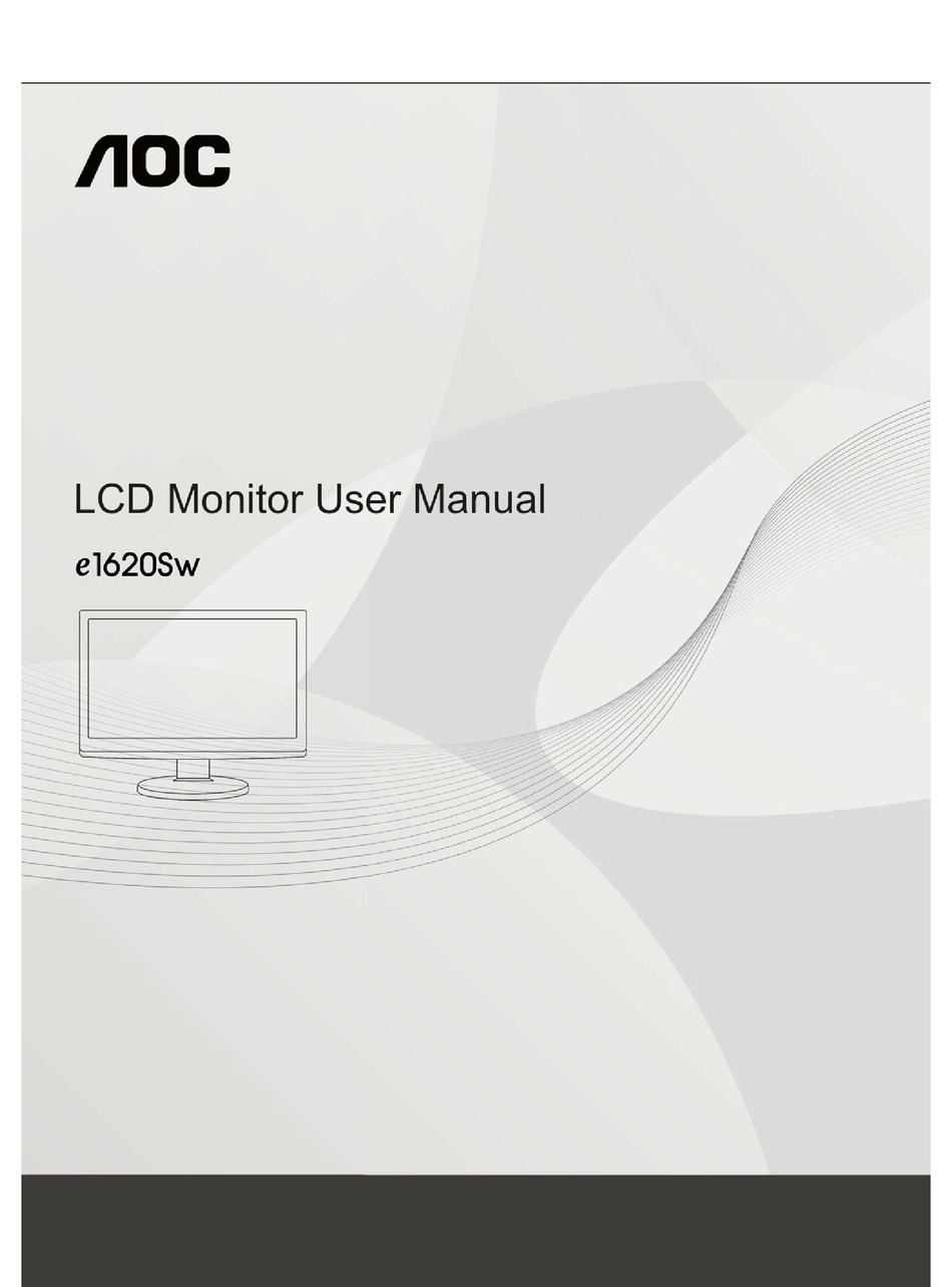 Aoc E1659fwu Manual