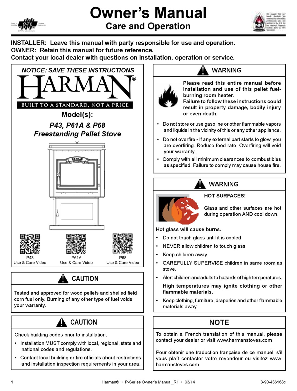 HARMAN P43 OWNER