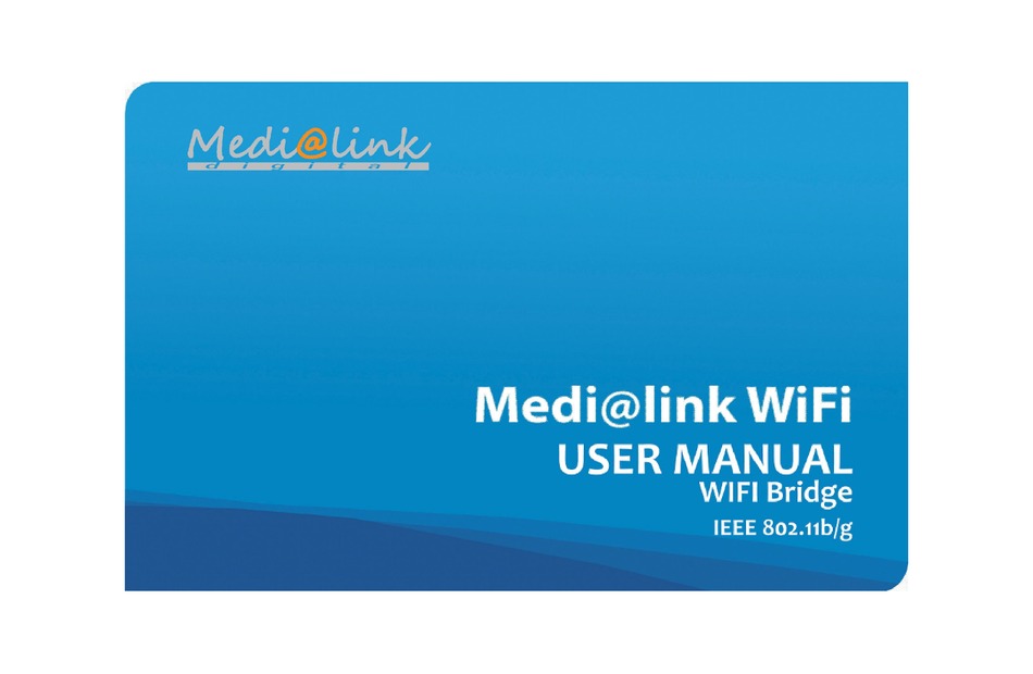 MEDIALINK WIFI BRIDGE USER MANUAL Pdf Download ManualsLib