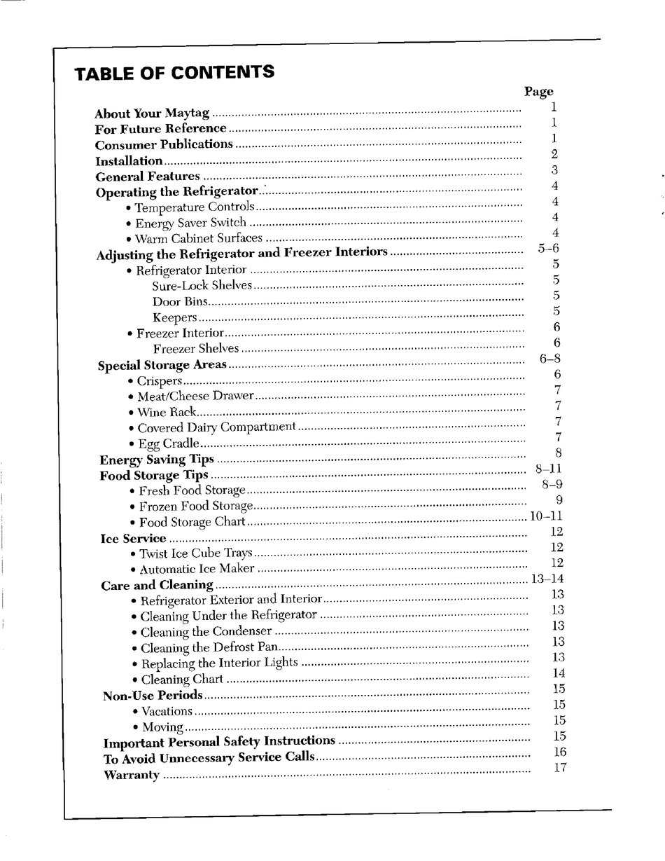 MAYTAG RTD21A USE AND CARE MANUAL Pdf Download ManualsLib