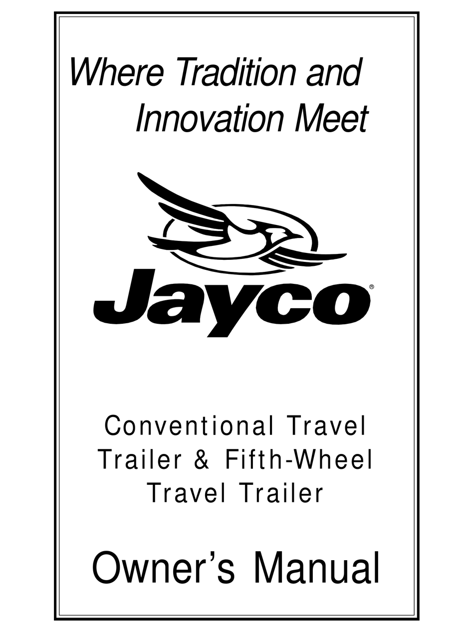 1979 Jayco Jay Cardinal King Swift Thrush Eagle Dove Popup Trailer Owners Manual 