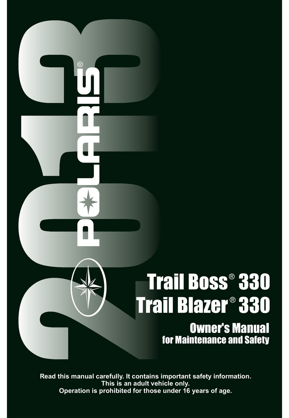 Polaris Trail Boss 330 Trailboss ATV Service Repair Maintenance Manual 2003-2013 