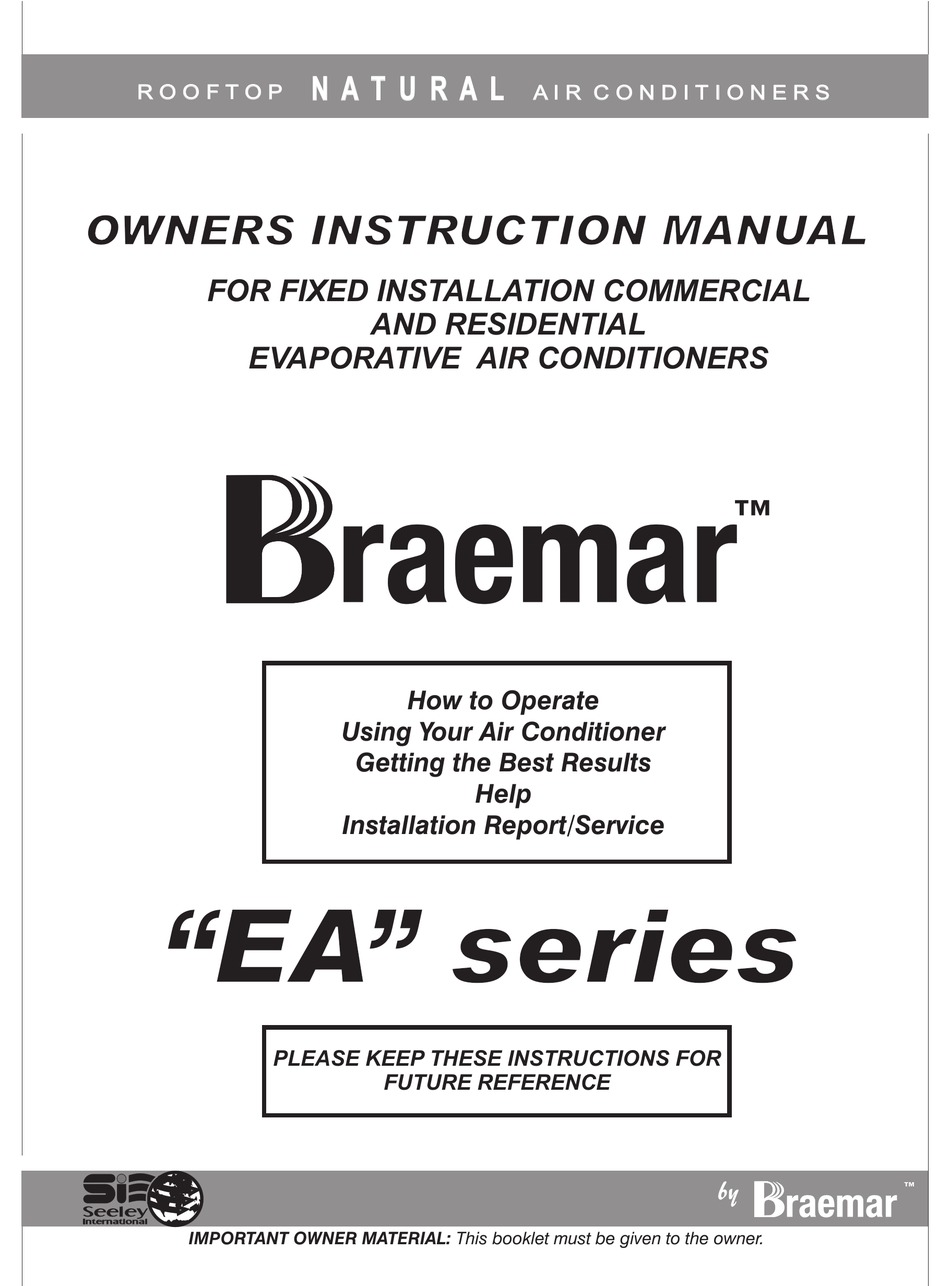 BRAEMAR EA SERIES OWNER'S INSTRUCTION MANUAL Pdf Download ManualsLib