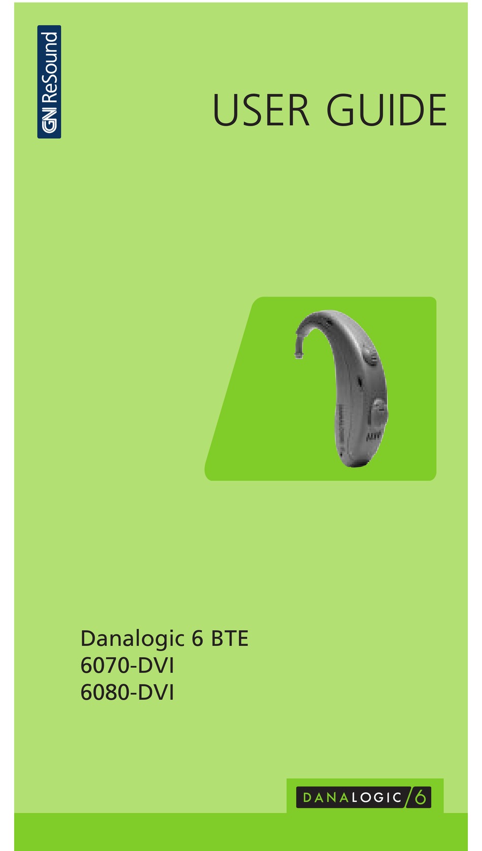 Gn Resound Danalogic 6 6070 Dvi User Manual Pdf Download Manualslib