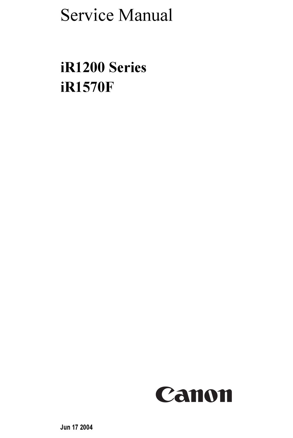 CANON IR1200 SERIES SERVICE MANUAL Pdf Download ManualsLib