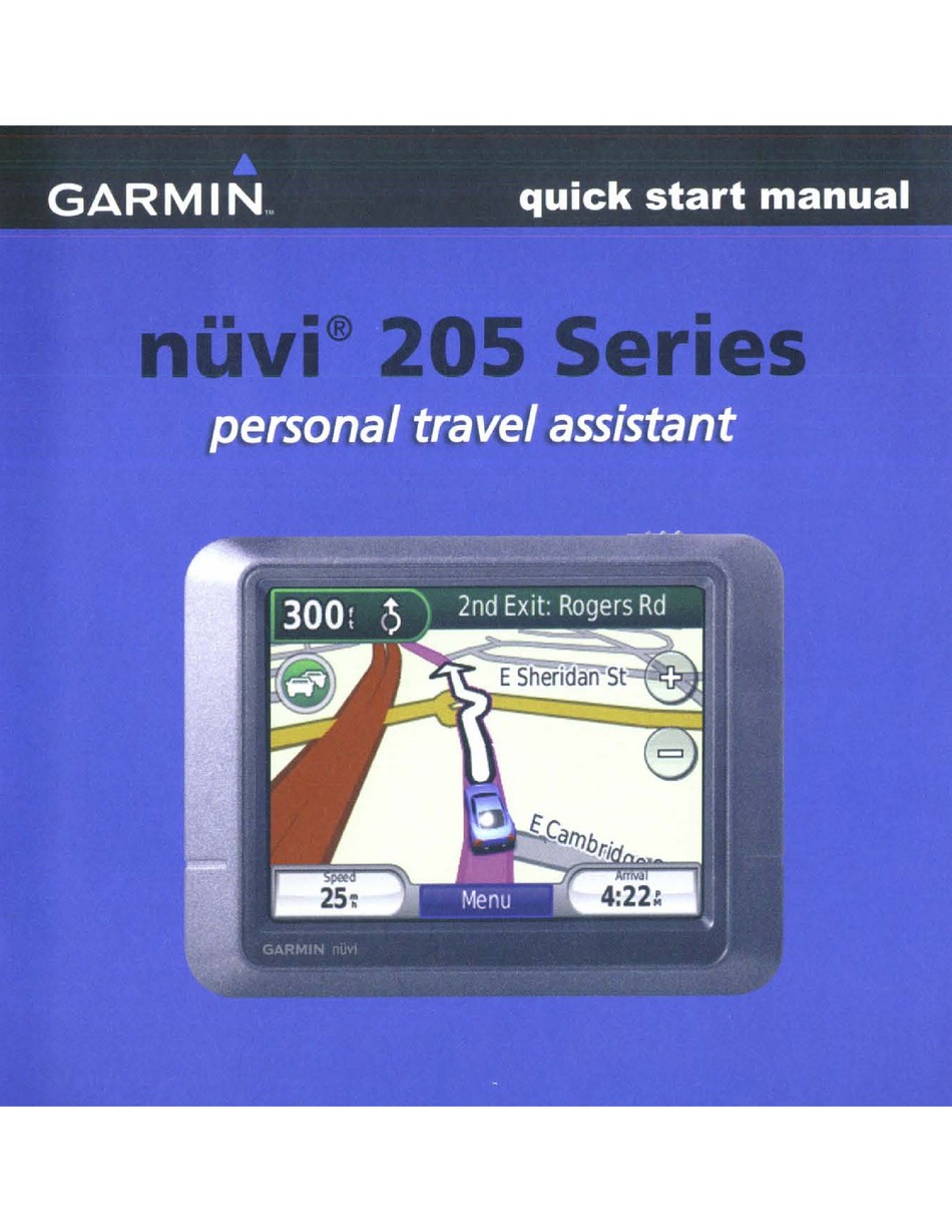 GARMIN NUVI 205 QUICK MANUAL Pdf Download ManualsLib