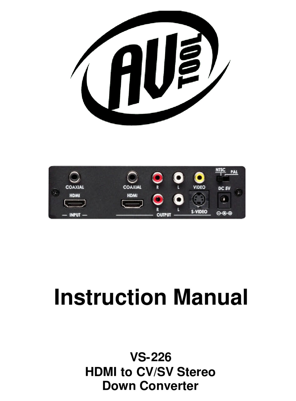 AV TOOL VS 226 INSTRUCTION MANUAL Pdf Download ManualsLib