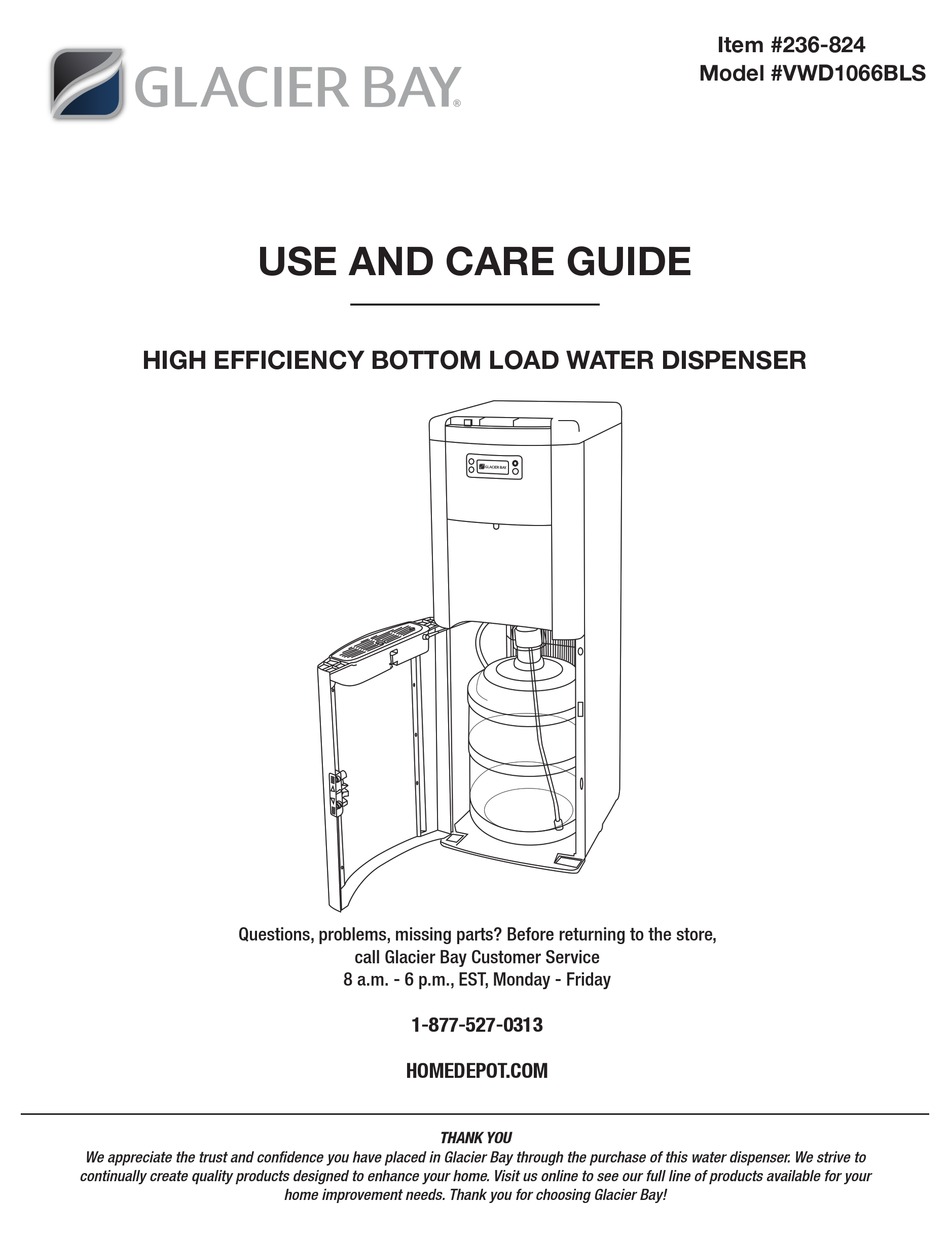 GLACIER BAY VWD1066BLS USE AND CARE MANUAL Pdf Download | ManualsLib