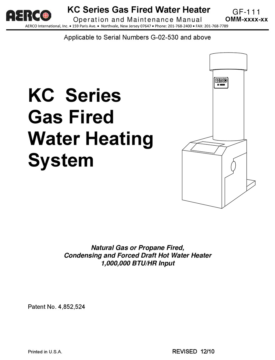 AERCO KC SERIES OPERATION AND MAINTENANCE MANUAL Pdf Download | ManualsLib
