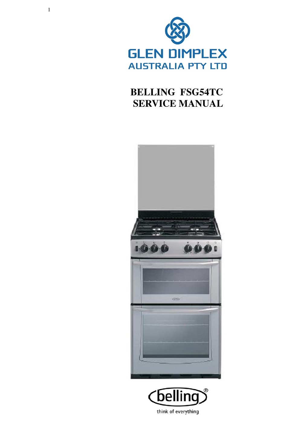 belling gt755 gas cooker