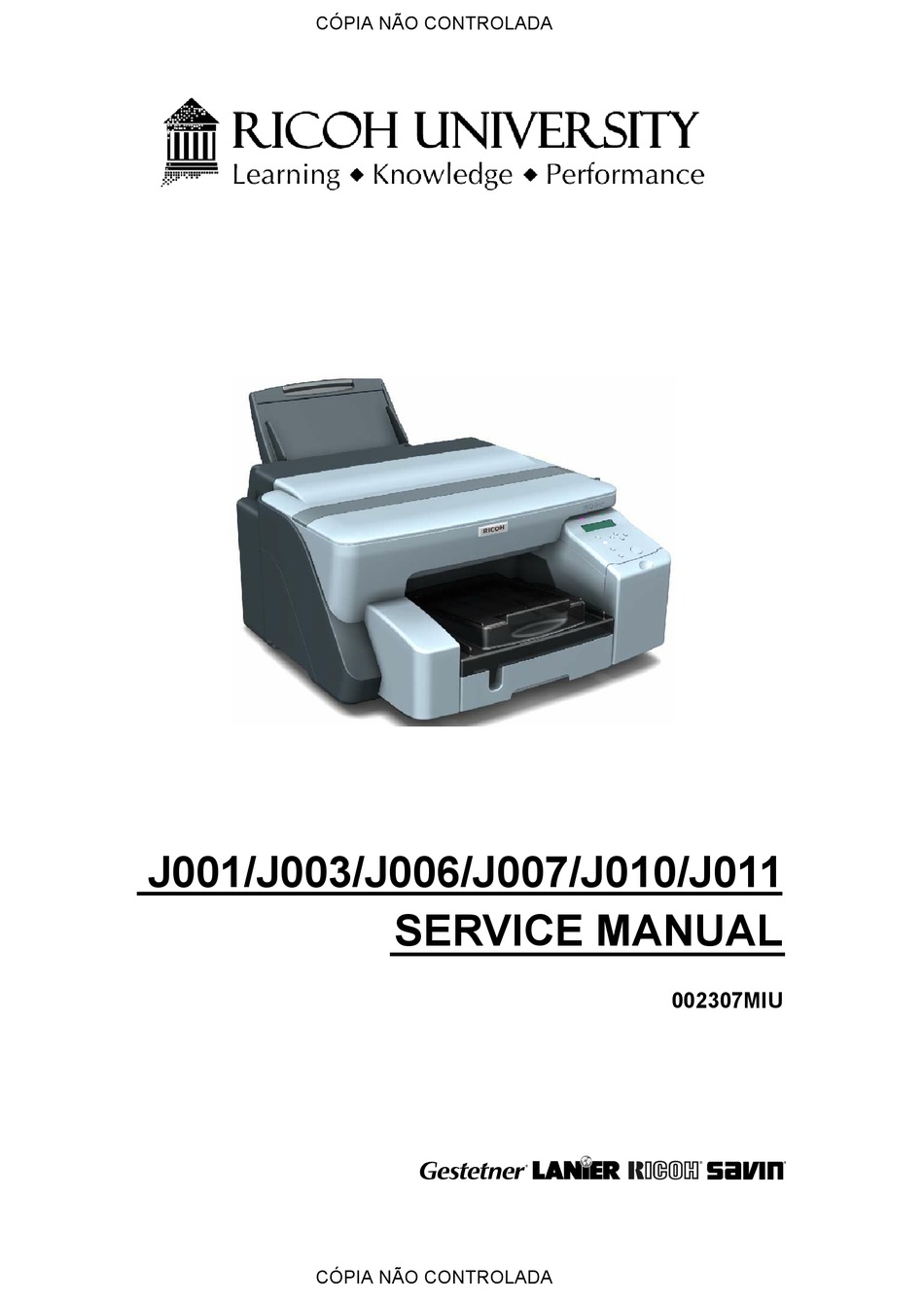 RICOH J001 SERVICE MANUAL Pdf Download ManualsLib