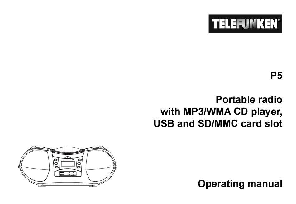 Telefunken P5 Operating Manual Pdf Download Manualslib 3358