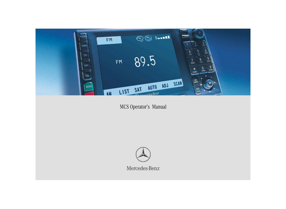 MERCEDES-BENZ MCS OPERATOR'S MANUAL Pdf Download | ManualsLib