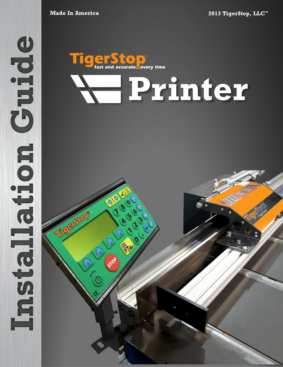 TIGERSTOP PRINTER INSTALLATION MANUAL Pdf Download ManualsLib