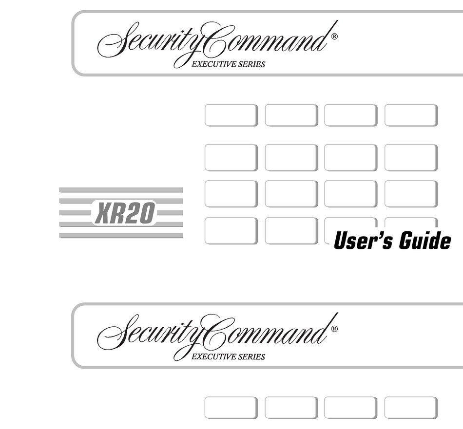 SECURITY COMMAND XR20 USER MANUAL Pdf Download ManualsLib
