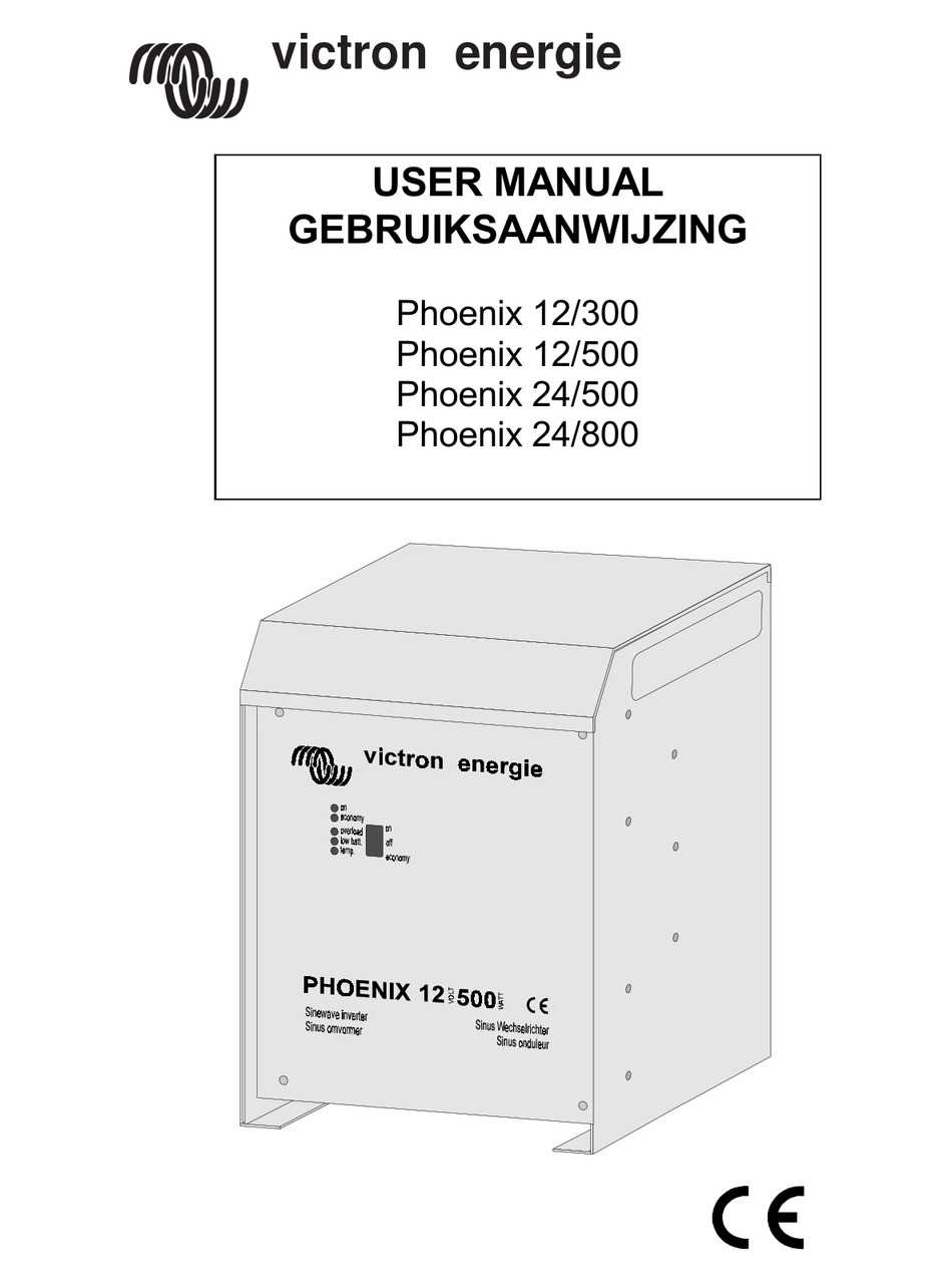 VICTRON ENERGY PHOENIX 12/300 USER MANUAL Pdf Download ManualsLib