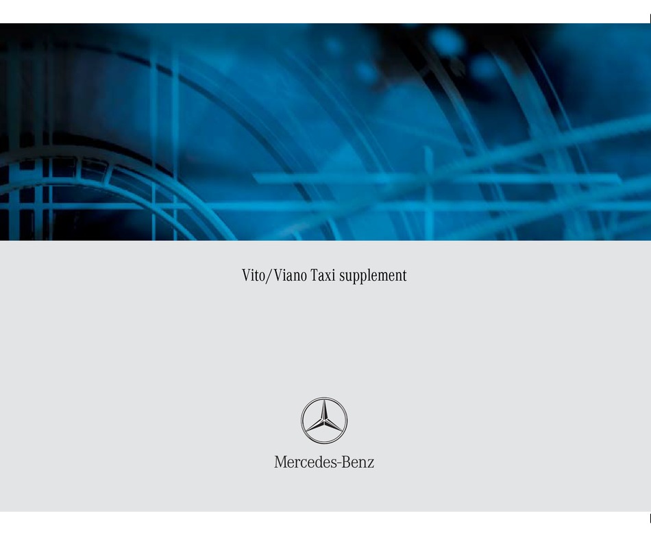 MERCEDES-BENZ VITO SUPPLEMENT OWNER'S MANUAL Pdf Download | ManualsLib