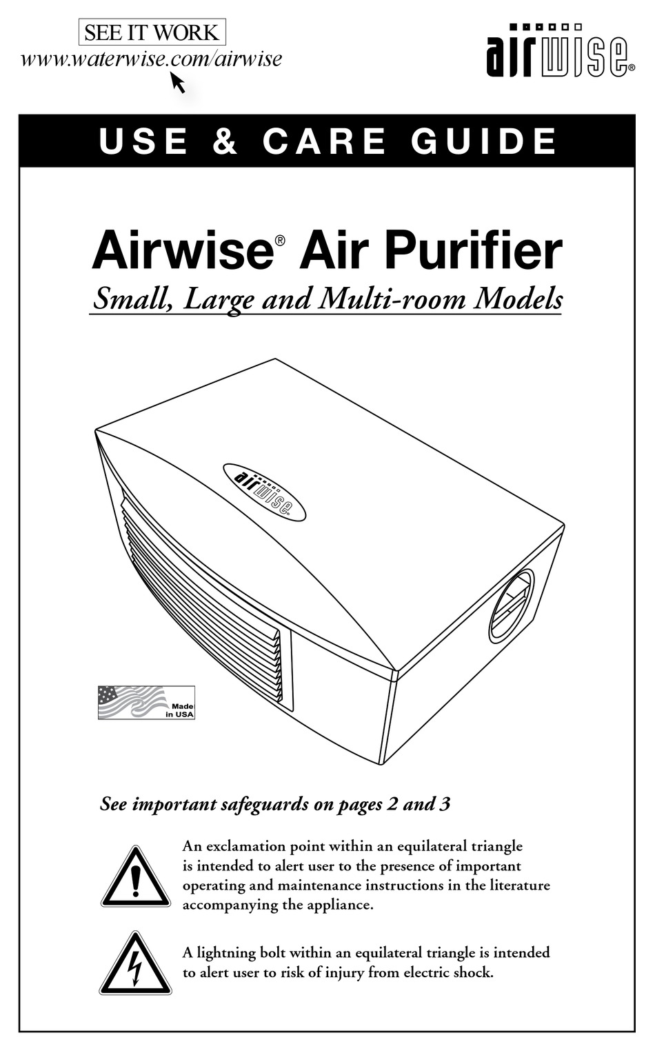 AIRWISE SMALL USER MANUAL Pdf Download ManualsLib