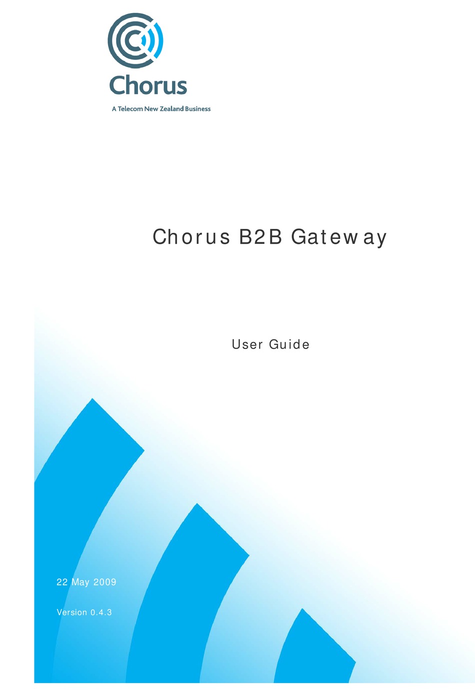 CHORUS B2B USER MANUAL Pdf Download ManualsLib