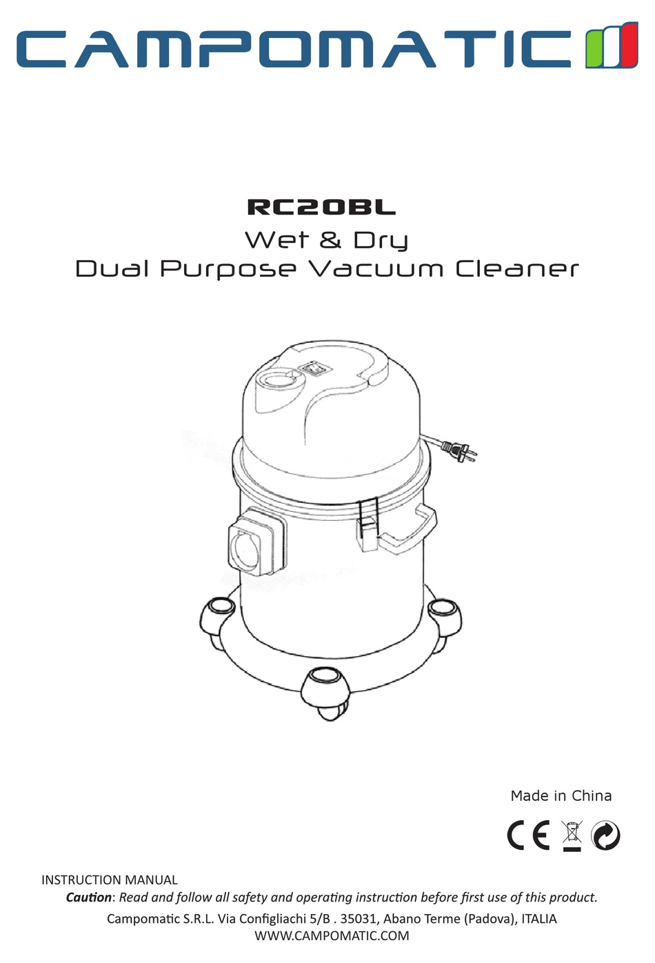 CAMPOMATIC RC20BL INSTRUCTION MANUAL Pdf Download ManualsLib