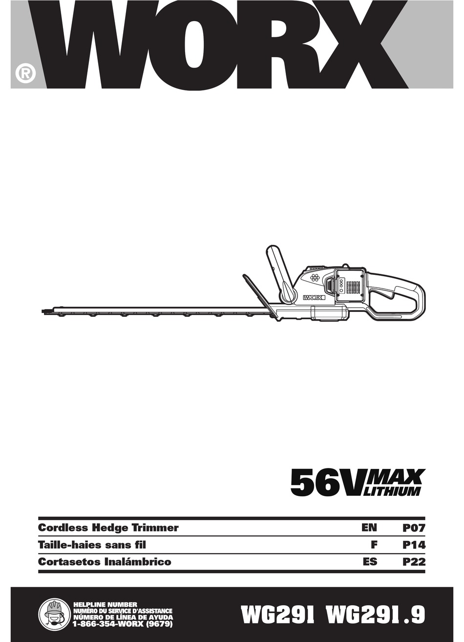 WORX WG291 MANUAL Pdf Download ManualsLib