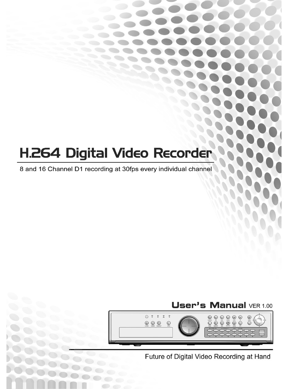 GENESIS CCTV H.264 DIGITAL VIDEO RECORDER USER MANUAL Pdf Download ManualsLib