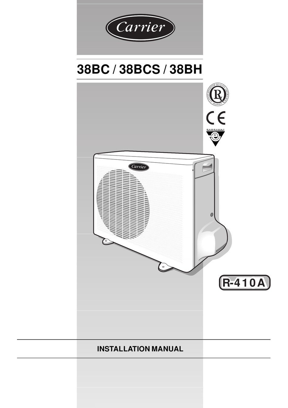 CARRIER 38BC INSTALLATION MANUAL Pdf Download ManualsLib