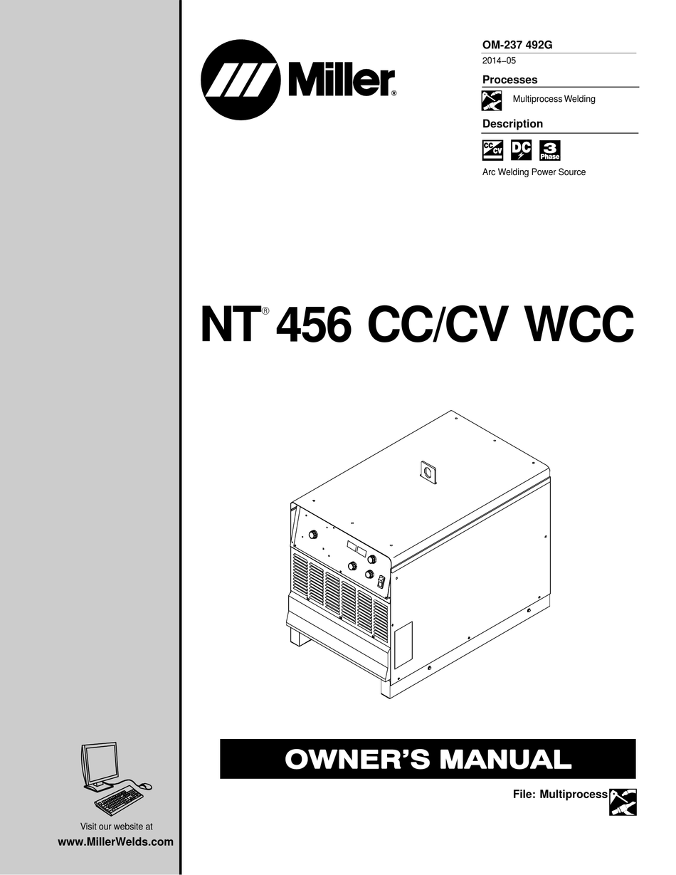 MILLER NT 456 CC OWNER'S MANUAL Pdf Download | ManualsLib