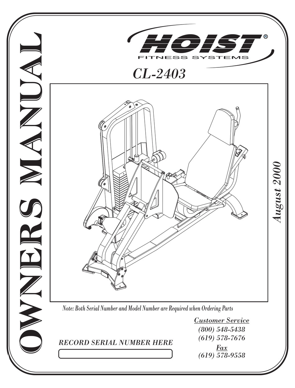 Hoist leg best sale press weight chart