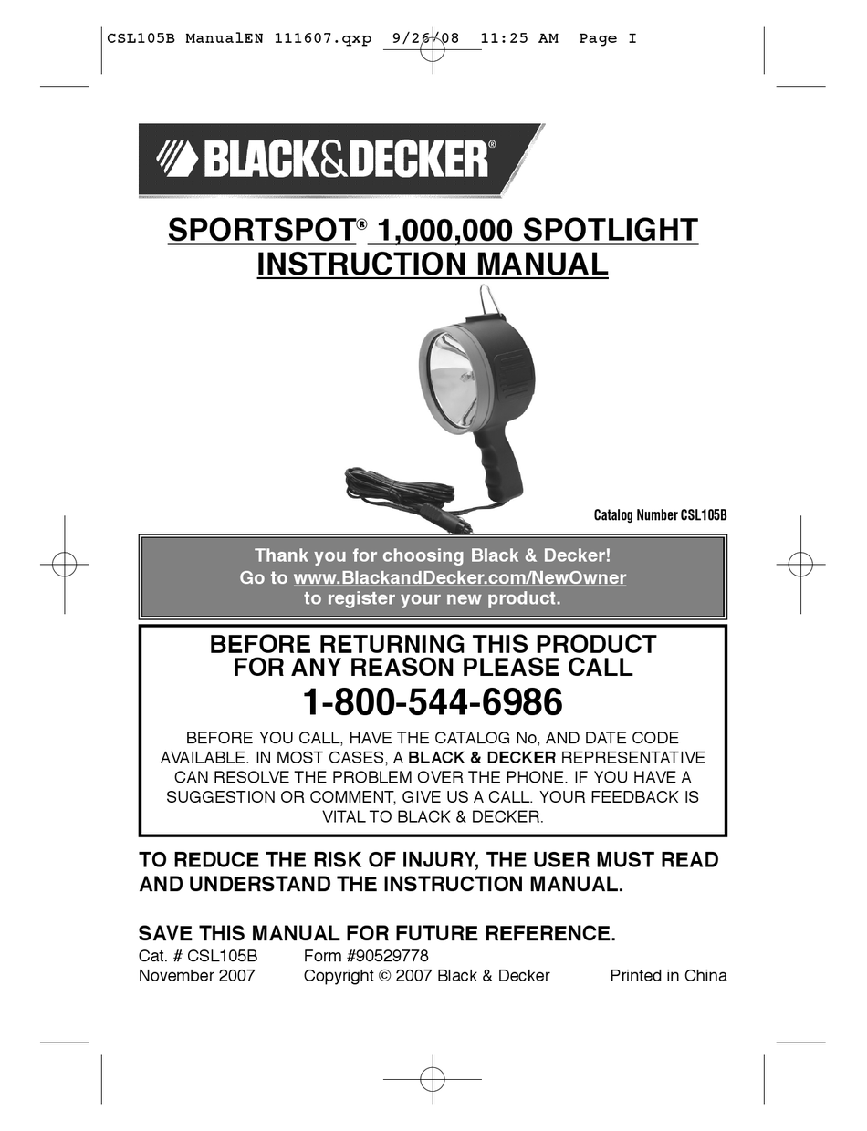 User manual Black & Decker BDV157 (English - 68 pages)