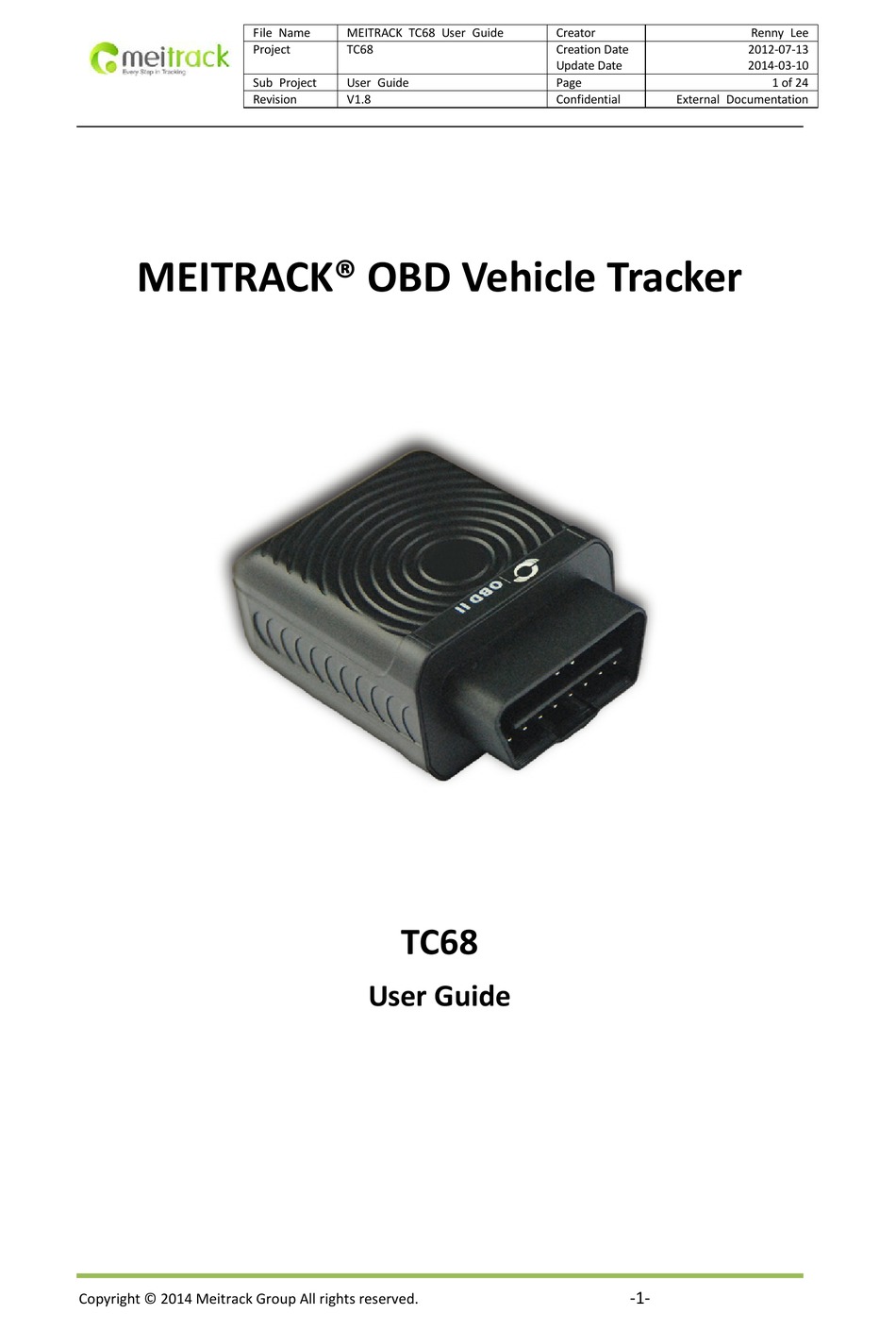 MEITRACK TC68 USER MANUAL Pdf Download | ManualsLib