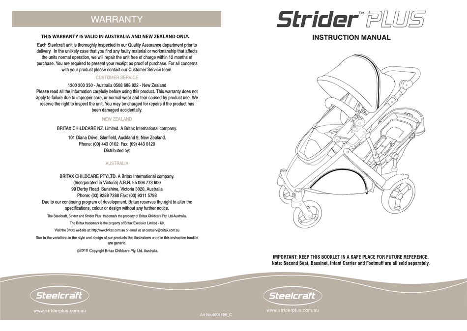 STEELCRAFT STRIDER PLUS INSTRUCTION MANUAL Pdf Download ManualsLib