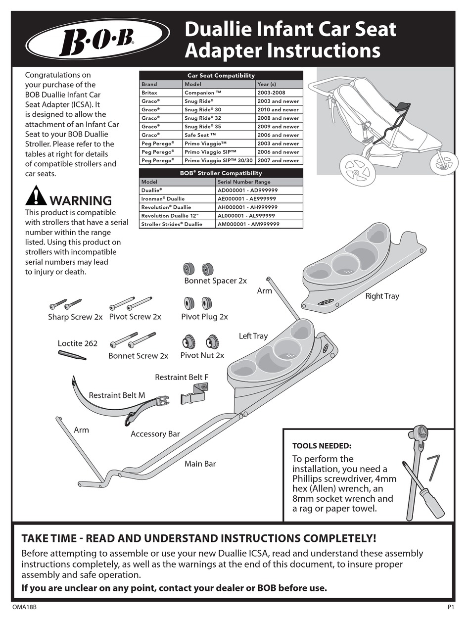 Bob duallie outlet car seat adapter