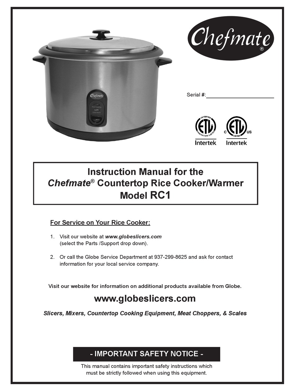 CHEFMATE RC1 INSTRUCTION MANUAL Pdf Download ManualsLib