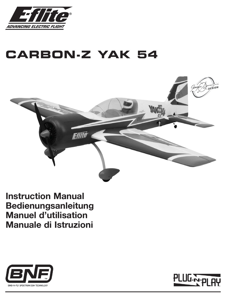 E-FLITE CARBON-Z YAK 54 INSTRUCTION MANUAL Pdf Download | ManualsLib
