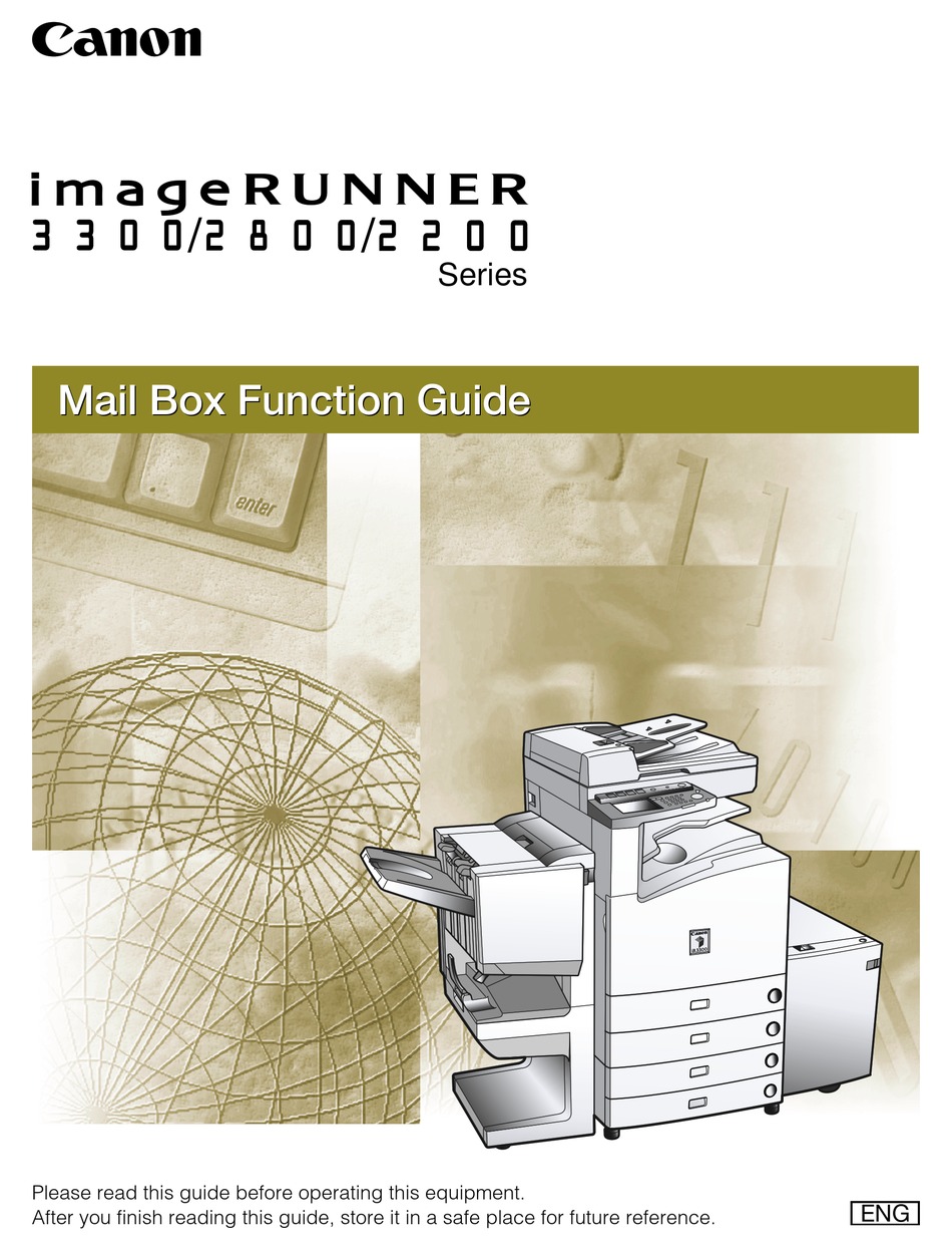 CANON IMAGERUNNER 3300 SERIES FUNCTION MANUAL Pdf Download | ManualsLib