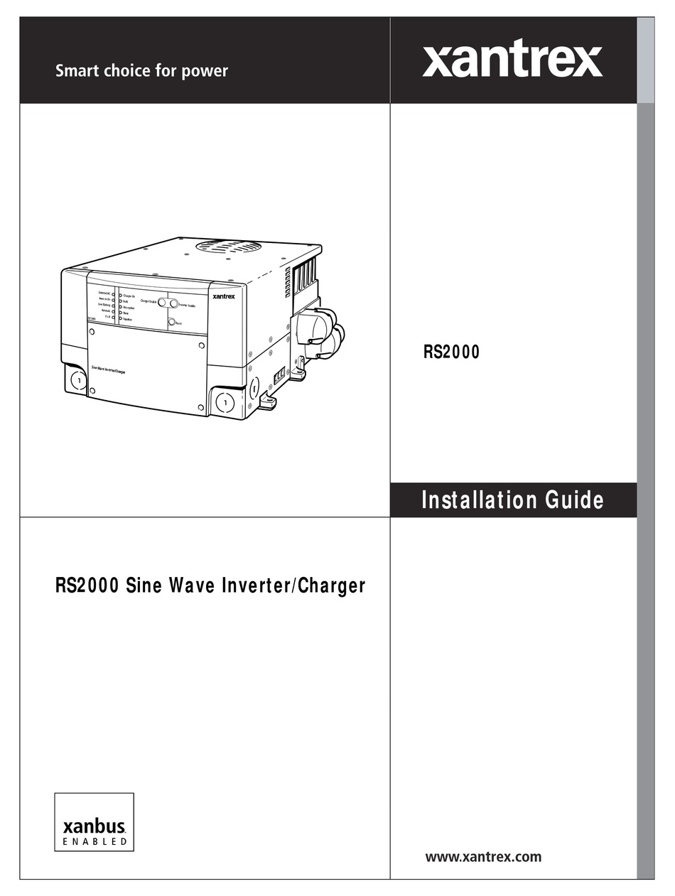 XANTREX RS2000 INSTALLATION MANUAL Pdf Download ManualsLib